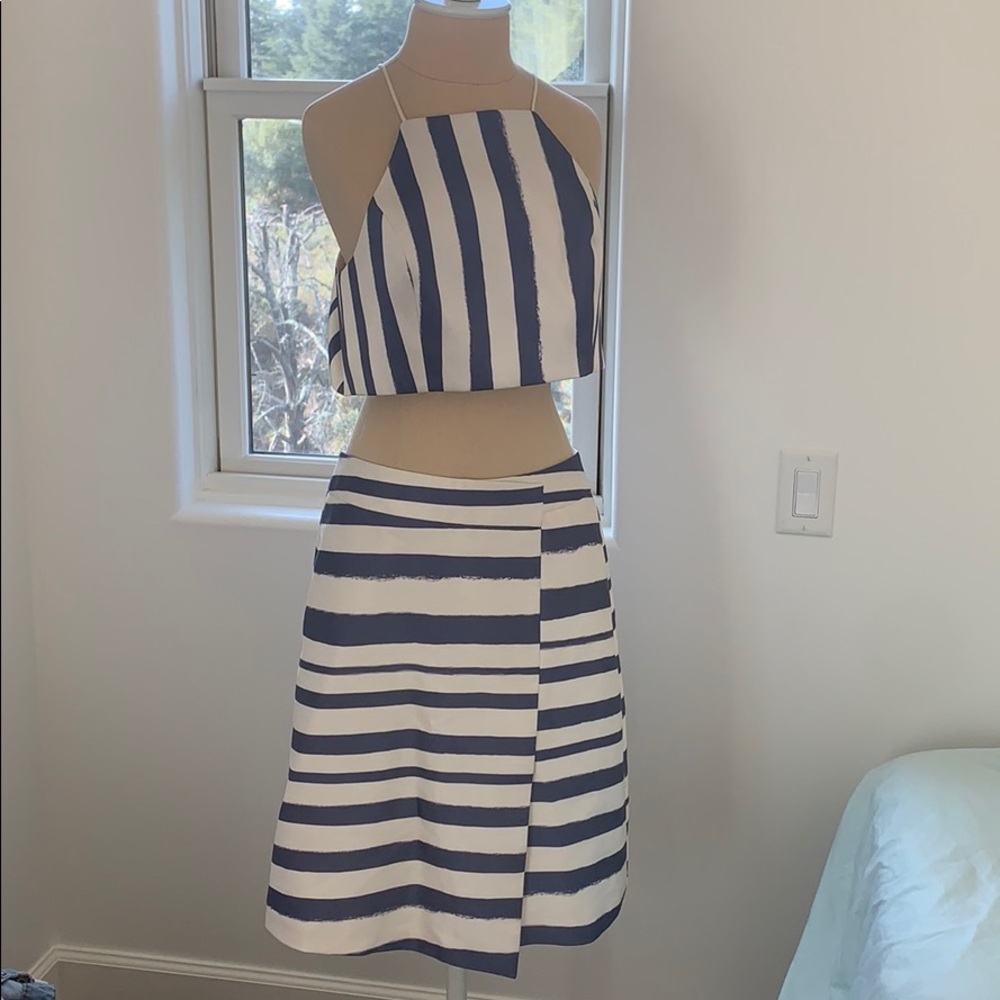 Topshop Purple Two Piece Top and Skirt Set